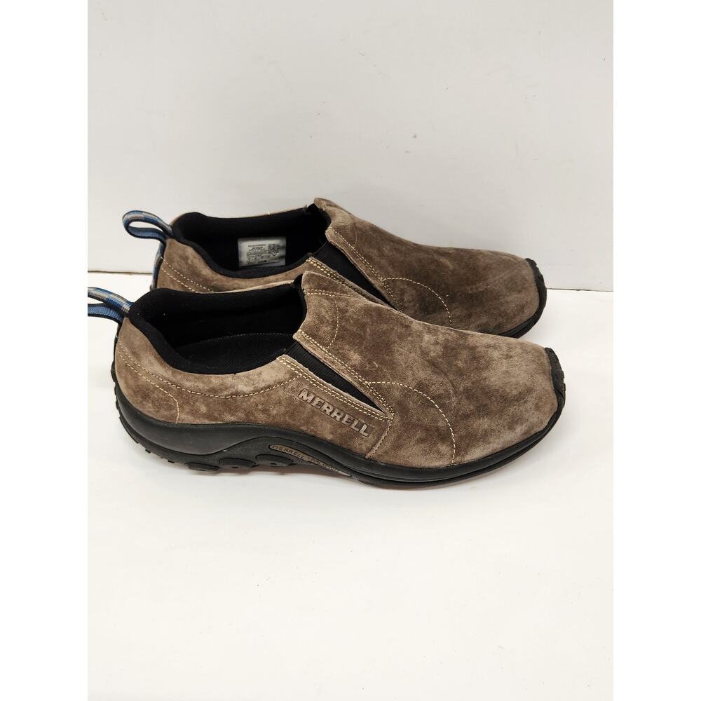 Merrell Jungle Moc Brown Casual Suede Slip On Comfort Shoes J63829 Mens Sz 9